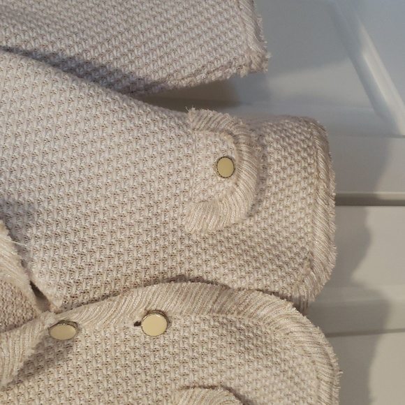 NWT White House Black Market cream tweed jacket size M - Picture 3 of 4